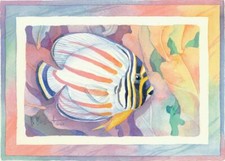 Ceramic Backsplash Tile Mural Fishing Saltwater Fish - Ornate Butterfly Fish