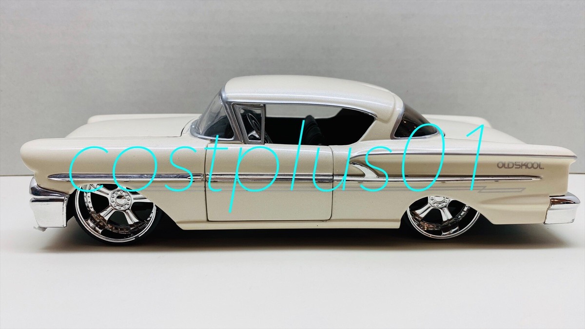 JADA DUB CITY OLDSKOOL 1958 CHEVY IMPALA 1:24 WHITE | eBay