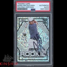 Hideki Matsuyama signed 2021 Leaf Flash Rookie Card PSA DNA Masters Auto C2169