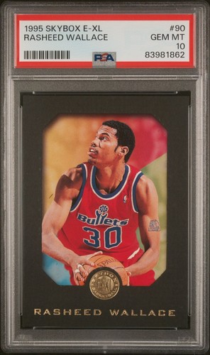1995-96 Skybox E-XL Rasheed Wallace Rookie PSA 10 Gem Mint RC #90
