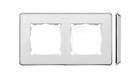 Simon Detail 82 Double frame Detail SELECT-metal WHITE / chrome base 8201 /T2UK