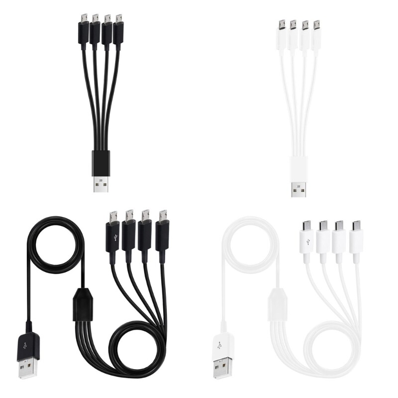 4-in-1 Multiport Micro USB Cable for Fast Multi-Device Charging