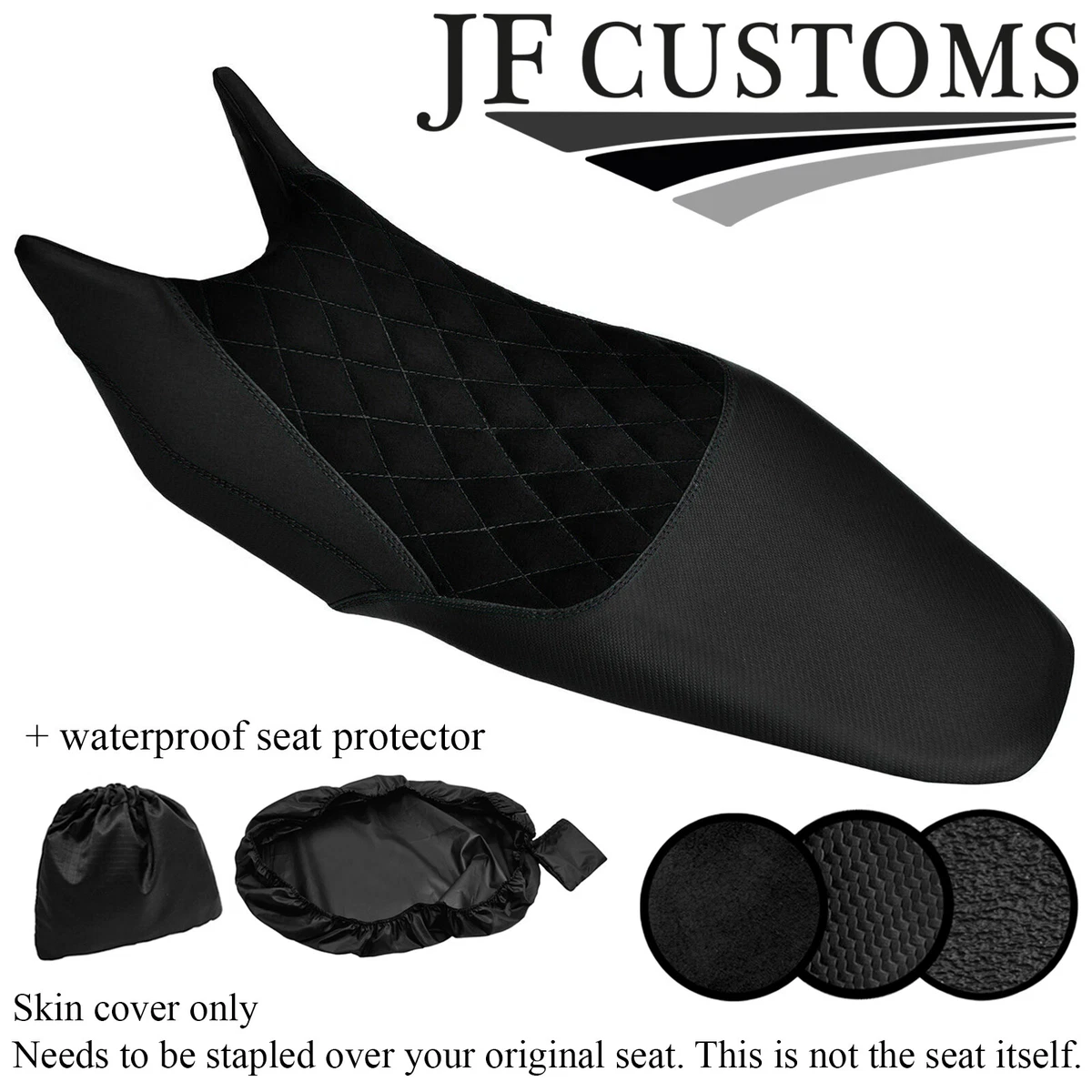 DSG3 BLACK STITCH CUSTOM FOR HONDA HORNET CB 600 98 02 SEAT COVER