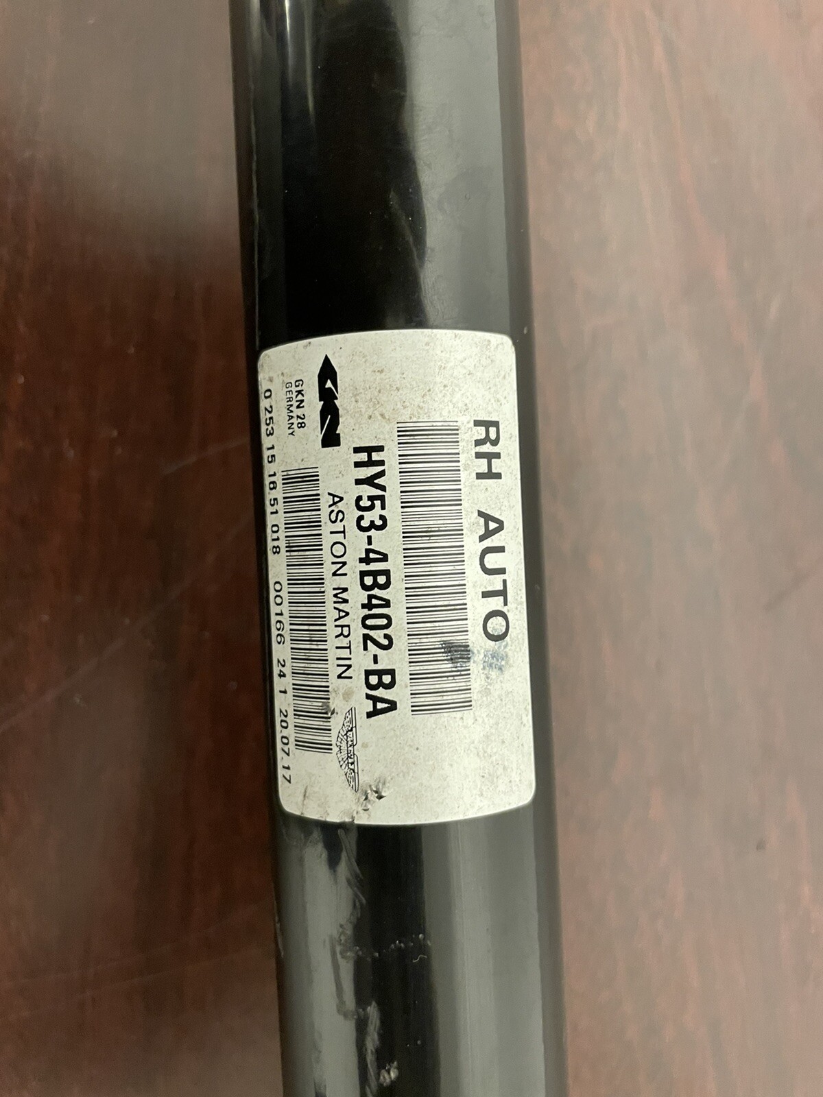 ASTON MARTIN DB11 5.2 V12 608hp RIGHT REAR DRIVESHAFT HY53-4B402-BA.