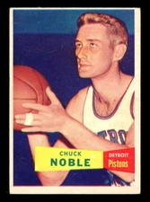 1957 Topps Basketball NBA #11 Chuck Noble Rookie EX-NM Pistons RC Louisville