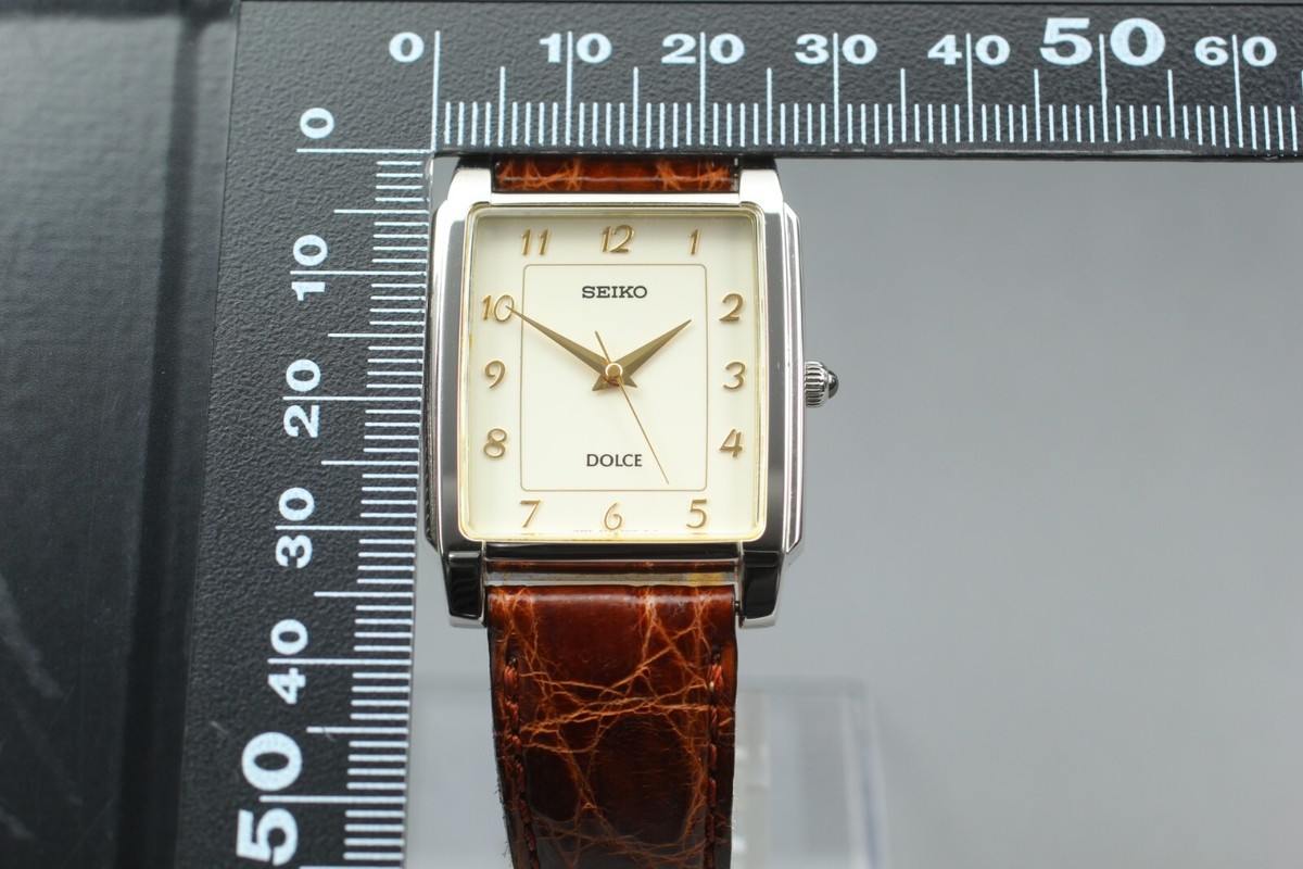 Near MINT] Vintage SEIKO Dolce 5E31-5000 Tank Quartz Women's Watch