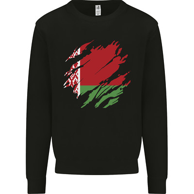 Zerrissen Weißrussland Flagge Weißrussischer Tag Fußball Kinder Sweatshirt Pullover