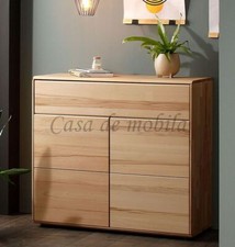 Massivholz Sideboard OKER 100x91x40cm 2türig Kernbuche massiv geölt Flur-kommode