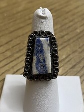 Stunning Vtg Taxco Mexico MLV sterling Silver 925 Modernist ring size 6.25