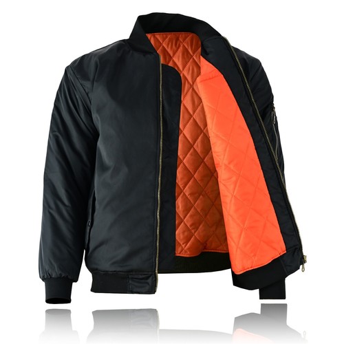 Mens MA1 Army Pilot Biker Bomber Security Fly Military Doorman Jacket Top - Picture 7 of 15