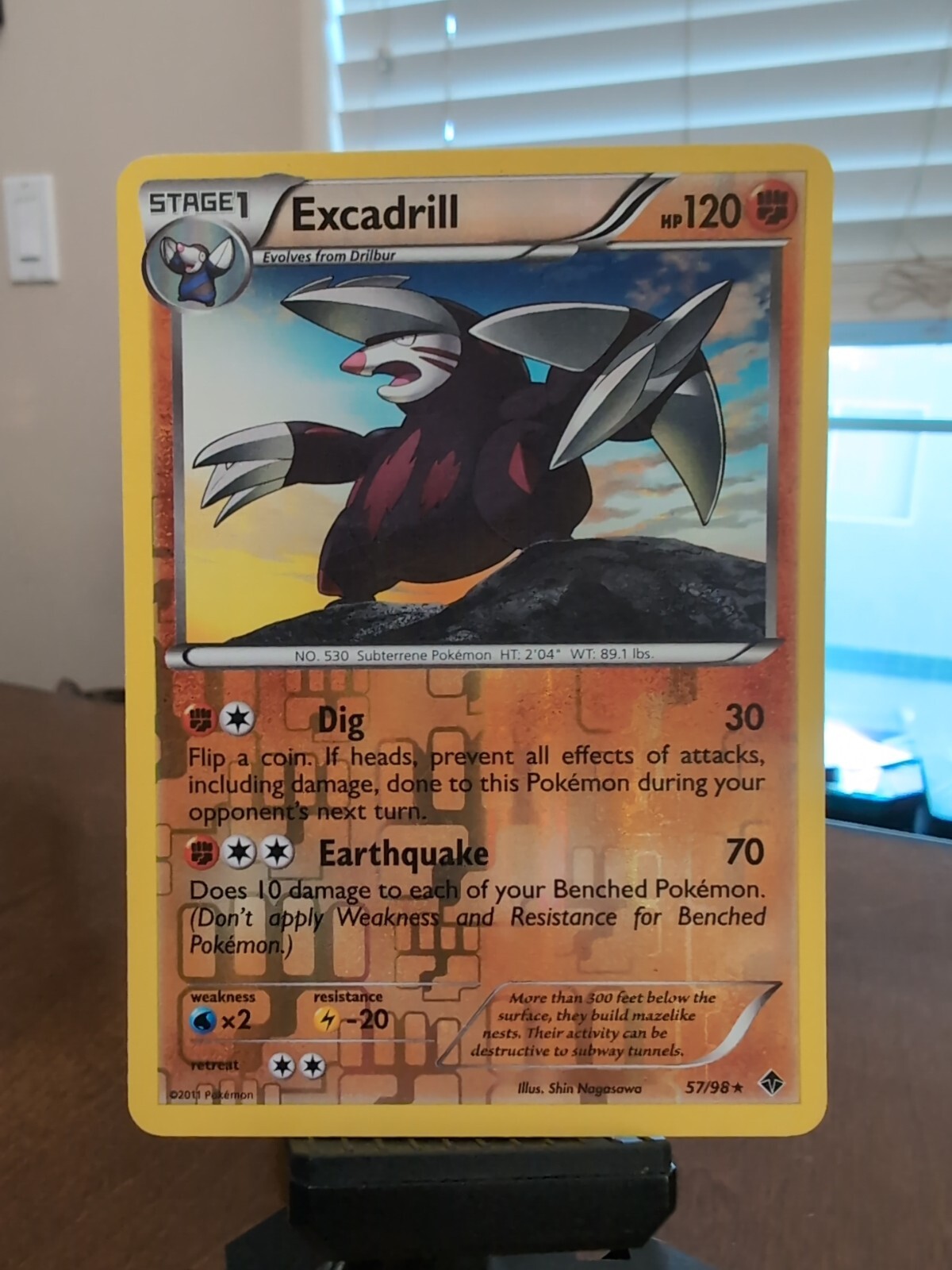 Pokémon Excadrill Reverse Holo 57/98 EPO Emerging Powers NM