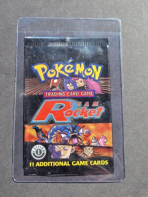 Pokemon 1ST EDITION TEAM ROCKET SET BOOSTER PACK WRAPPER NO CARDS