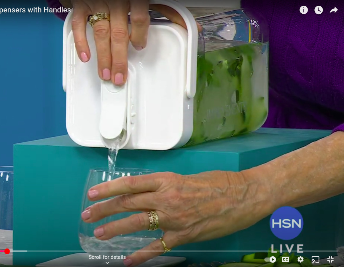 Improvements Tilting Drink Dispenser with Handle Aqua Blue