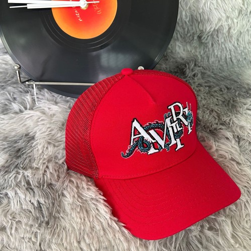 Mens Womens AM Logo Embroidered Trucker Cap MA Baseball Cap - Afbeelding 15 van 53