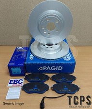 FOR VW GOLF GTD 2.0 MK8 PAGID FRONT BRAKE DISCS 340MM & EBC BLUE PADS