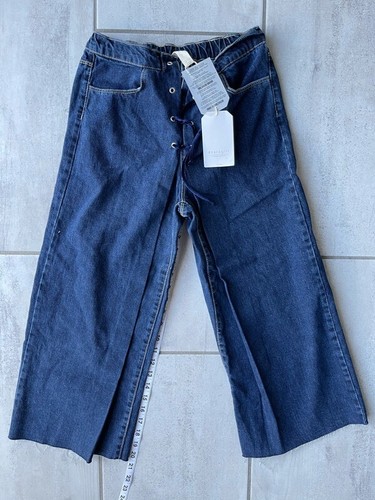 Join Life Zara Girls Wide-Leg Jeans Blue Lace Up Pockets Flat Front 13-14  New | eBay