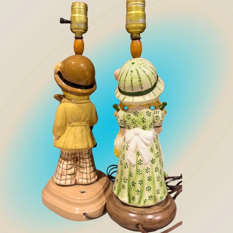Lámparas de mesa vintage Leviton niño niña en estado de funcionamiento Foto 2 de 3