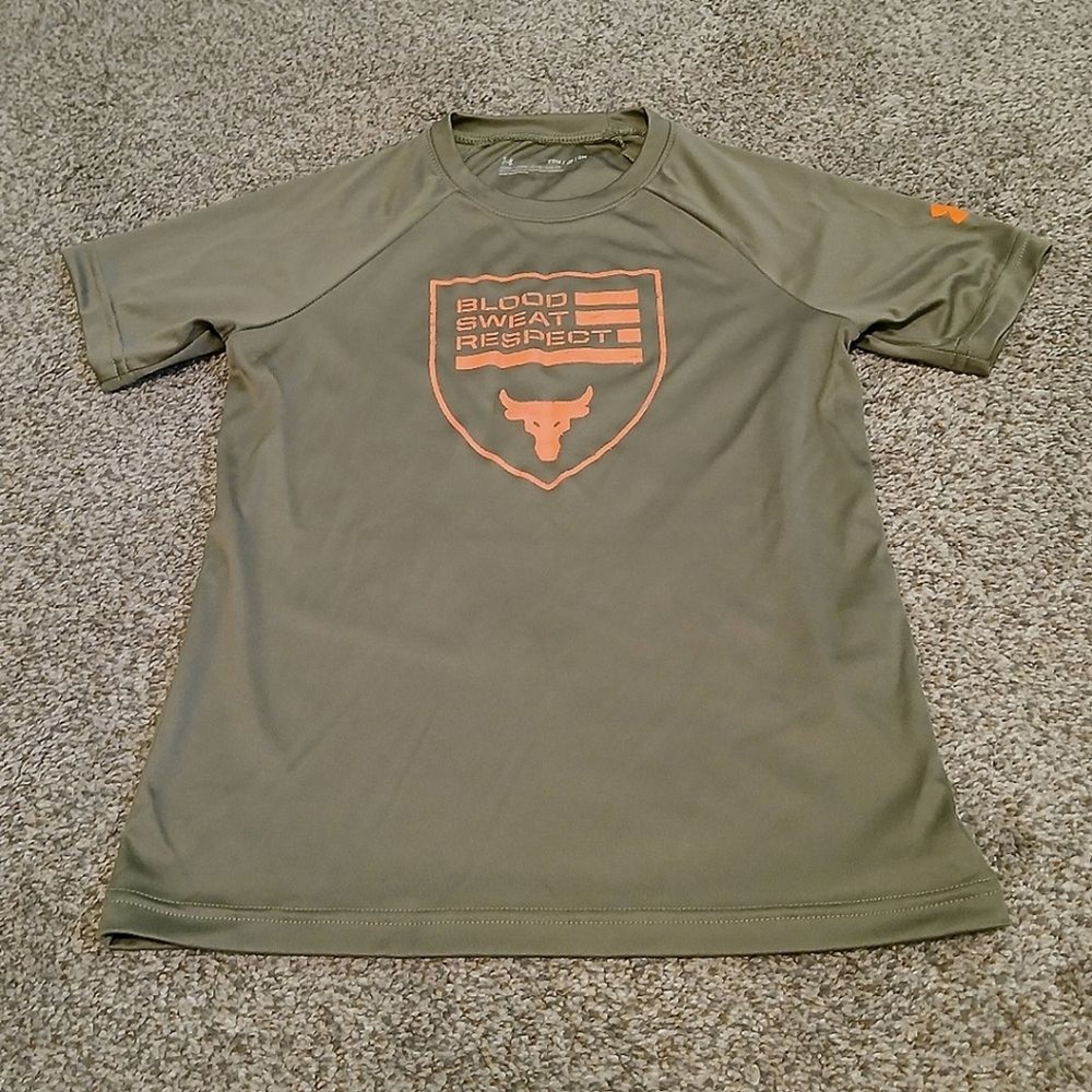 Under Armour Project Rock Blood Sweat Respect Boys T-Shirt Size S