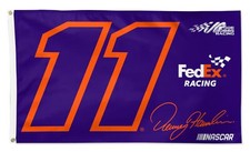 Bandiera Denny Hamlin #11 Team Logo Cars Nascar doppia faccia 3x5 spedizione gratuita