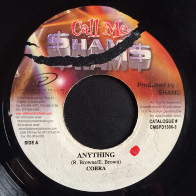 Mad Cobra Anything Vinyl Single 7inch Call Me ShamS