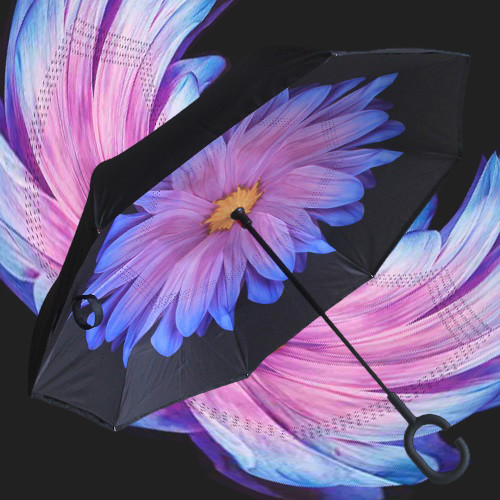 C-Handle Inverted Inside-Out/Upside Down/Reverse Opening Umbrella 20percent Off
