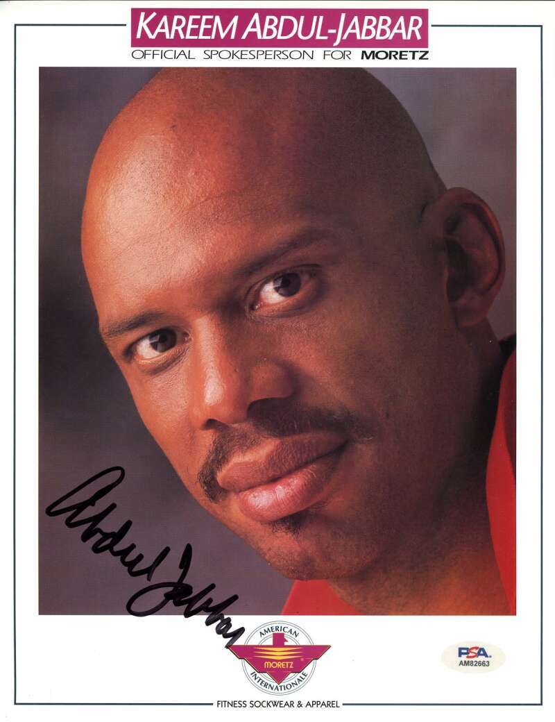 Kareem Abdul Jabbar PSA DNA Signed 9x11 Photograph Autograph