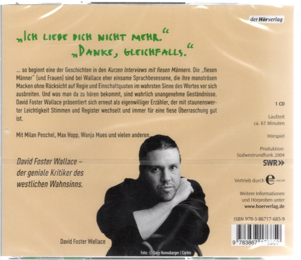 Short Interviews With Nasty Men Audio CD Audiobook New & Sealed - image 2 of 2