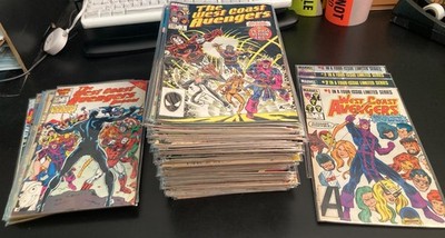 Wowza! HUGE RUN of AVENGERS WEST COAST! #1-4 + #1-94 + 6 Anns. (VF+) darker pgs.