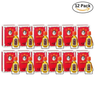 12x Dizzy Relieve Siang Pure Huile Oil Aches Massage Insect Bite Formula1 3cc