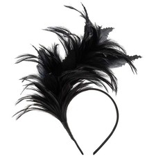 Feather Boa Fascinator Headband, Flapper Headpiece, Party Wedding Salon Headwear