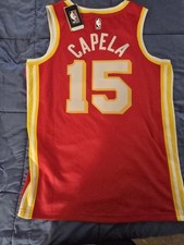 Nike Dri-Fit Houston Atlanta Hawks Icon Edition Jersey Clint Capela #15 Mens...