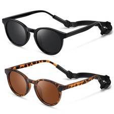 Cute Kids Polarized Sunglasses,Baby Sun Glasses with Strap for Toddler Girls ...