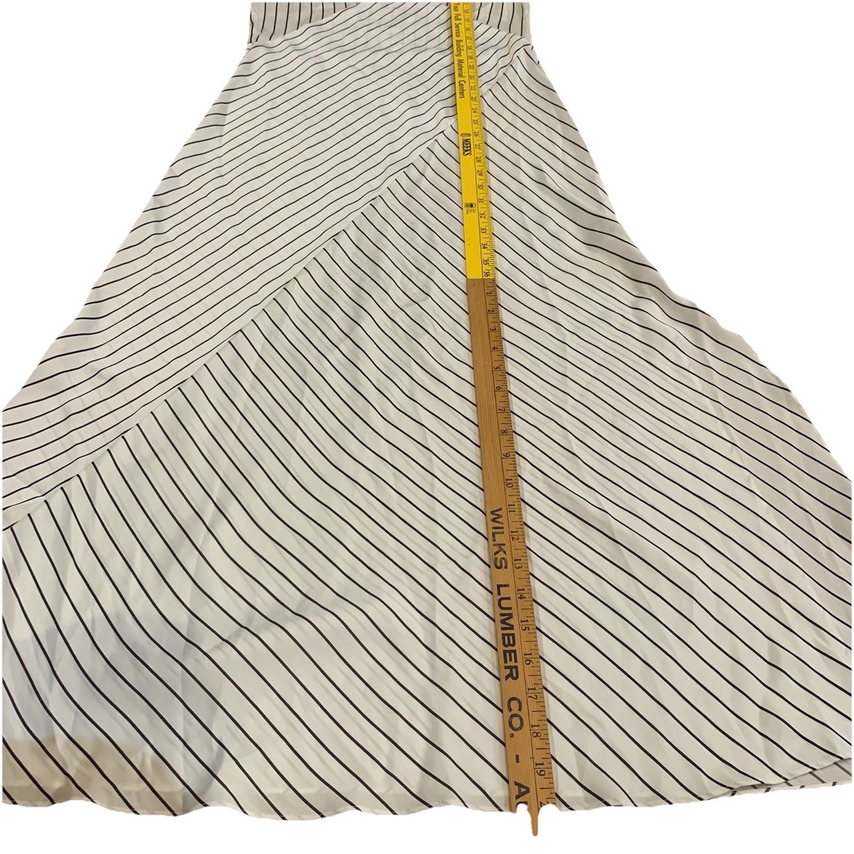 Theory NWT Relaxed Slip Ivory Black Crushed Satin Stripe H1105616