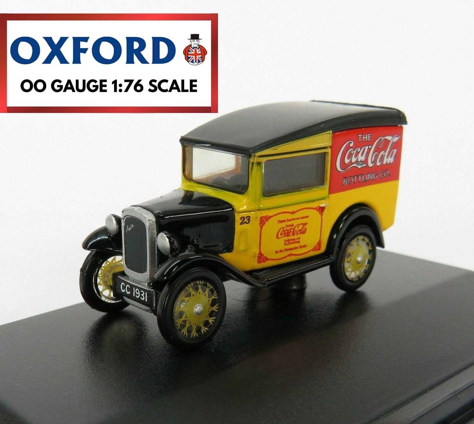 Oxford Diecast 76ASV006CC Coca Cola Austin Seven Van 1:76 OO Gauge