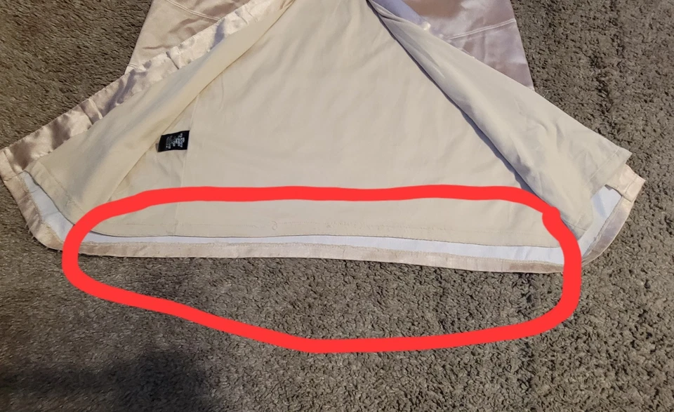 Y2k Adrianna Papell Sz 12 Womens Victorian Gold Satin Lace Babydoll Maxi Dress - Image 4 of 4