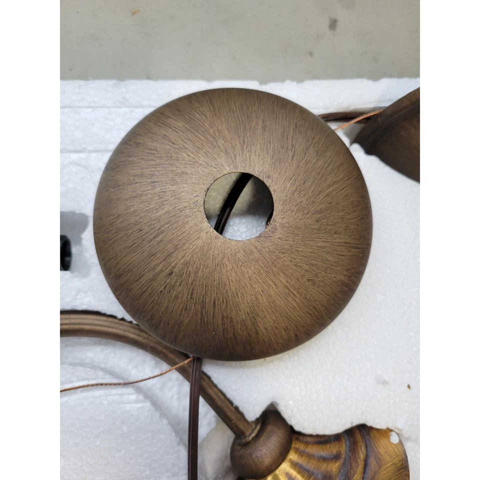 Candelabro de bronze rústico luminária pingente 5 braços bronze rústico - Imagem 2 de 4