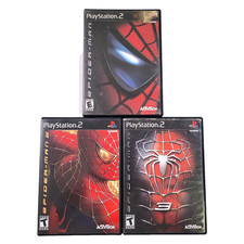 Spiderman 1 2 3 Bundle Lot Sony PS2 All 3 Games CIB TESTED Playstation 2 Marvel
