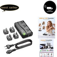 BESTEK Universal Travel Voltage Converter 220V to 110V, 250W Step Down with 4