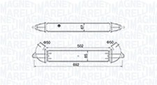 Ladeluftkühler MAGNETI MARELLI 351319204610 für FIAT DOBLO Großraumlimousine JTD