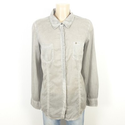 COMMA blouse shirt crochet lace light grey size 40 L