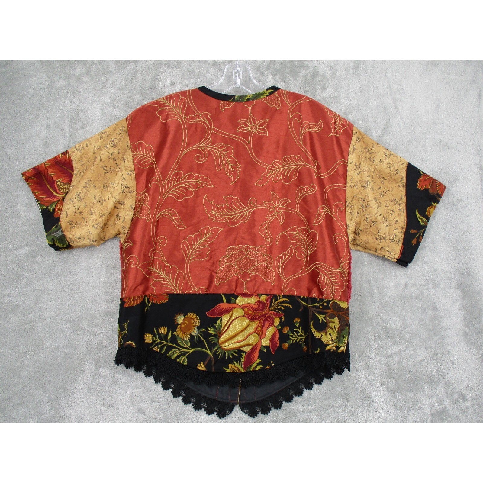 Upcycled Jacket Womens Medium Patchwork Cottage A… - image 2