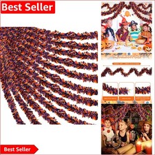 12-Piece 79ft Halloween Tinsel Garland in Black, Orange  Purple - Whimsical ...