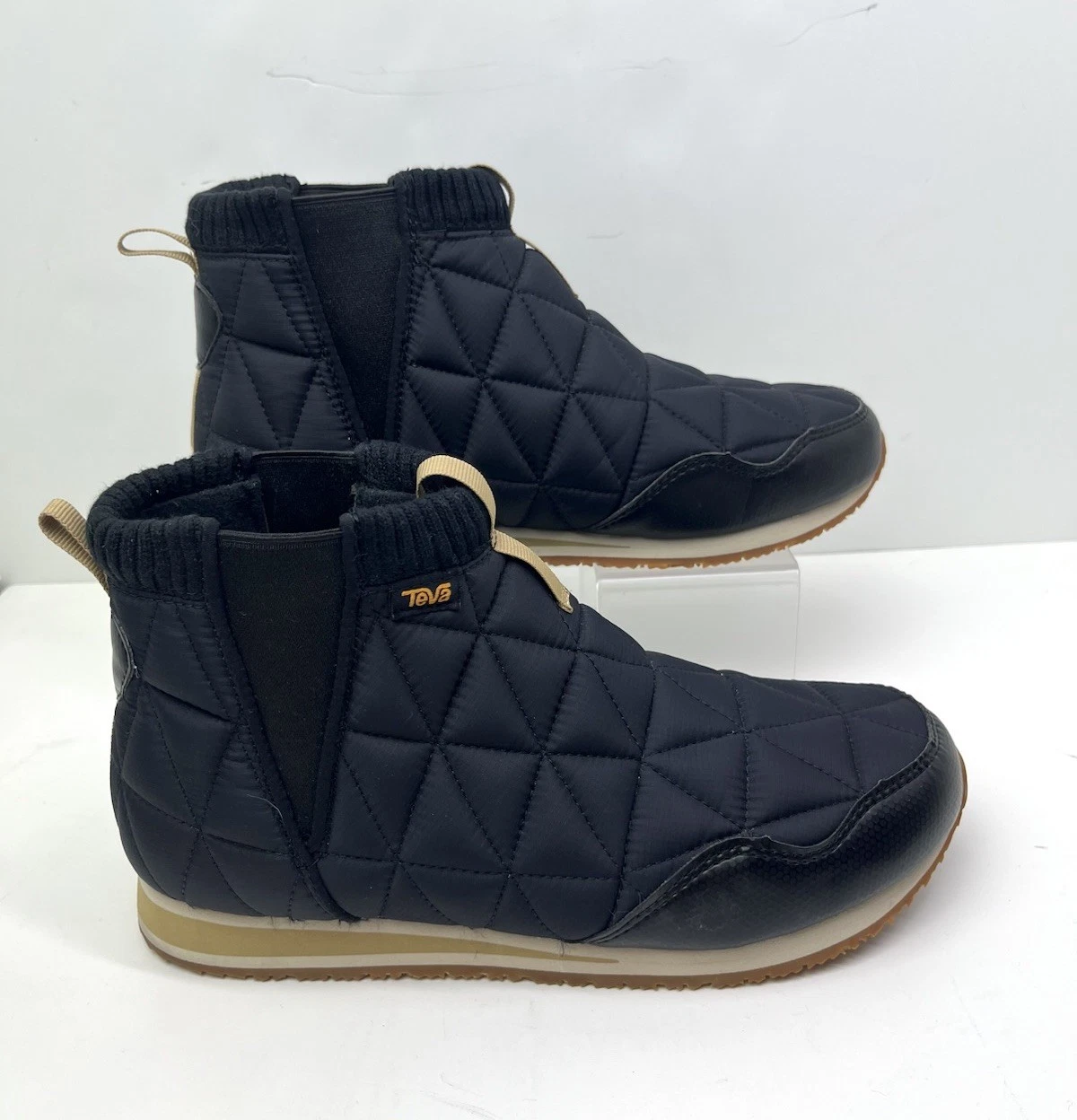 Teva Womens ReEmber Mid Slip-On Pull On Quilted Comfort Ankle Boot Black Size 10