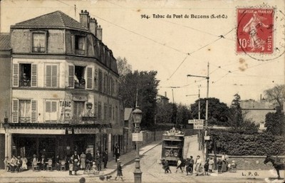CPA Bezons Val d'Oise, Tabac du Pont - 4651638