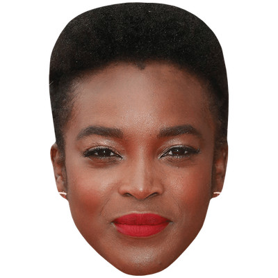 Wunmi Mosaku (Lipstick) Big Head. Larger than life mask.