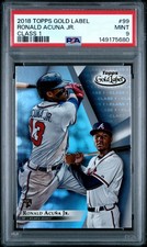 2018 Topps Gold Label Ronald Acuna Jr RC #99 PSA 9 Braves Rookie
