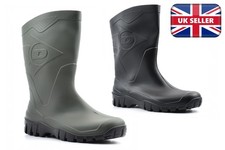 Mens/Womens Wellingtons Waterproof Wellies Walking Wellington Boot Green/Black