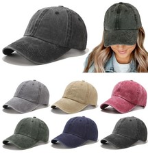 6 Pieces Vintage Washed Plain Baseball Cap Distressed Dad Golf Hat for Men Wo...