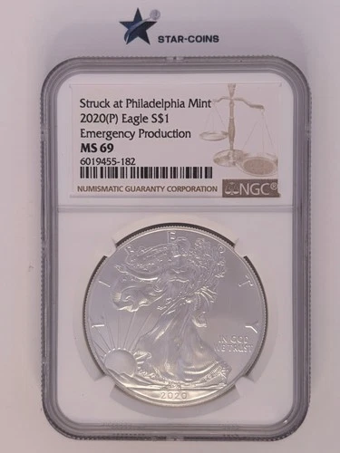 2020(P) Silver Eagle NGC MS69 Emergency Production