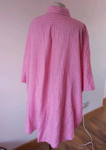 Polo Ralph Lauren Shirt Mens 3XB 100% Linen Pink Stripe Short Sleeve Classic Fit - Picture 7 of 12
